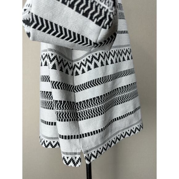 J.Jill Cotton Blend Sweater XL Black White Textured Stripe Boat Neck Fall Winter - Picture 5 of 15